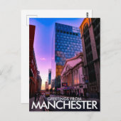 Grüße aus Manchester Postkarte (Vorne/Hinten)