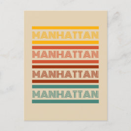 Grüße aus Manhattan, Retro Design Postkarte