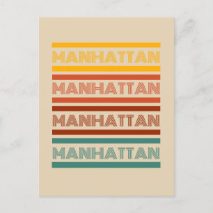 Grüße aus Manhattan, Retro Design Postkarte