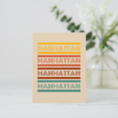 Grüße aus Manhattan, Retro Design Postkarte (Stehend Vorderseite)