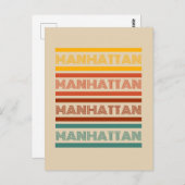 Grüße aus Manhattan, Retro Design Postkarte (Vorne/Hinten)