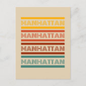 Grüße aus Manhattan, Retro Design Postkarte (Vorderseite)