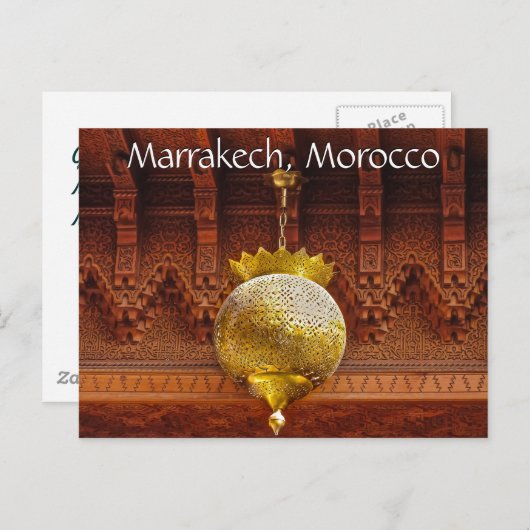 Grüße aus Marrakesch Postkarte (Vorne/Hinten)