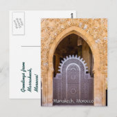 Grüße aus Marrakesch Postkarte (Vorne/Hinten)