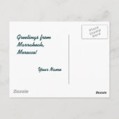Grüße aus Marrakesch Postkarte (Rückseite)