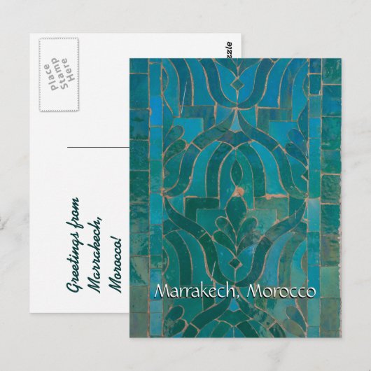 Grüße aus Marrakesch Postkarte (Vorne/Hinten)