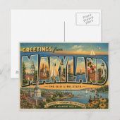 Grüße aus Maryland Postkarte (Vorne/Hinten)