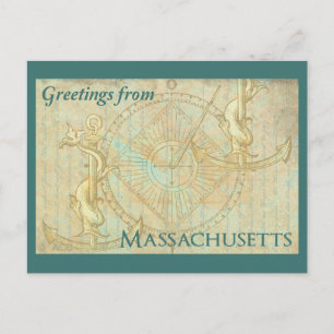 Grüße aus Massachusetts Postkarte