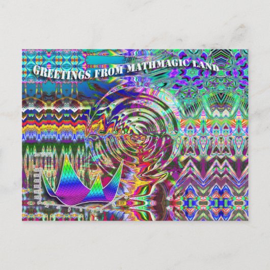 Grüße aus MathMagic Land Postkarte (Vorderseite)