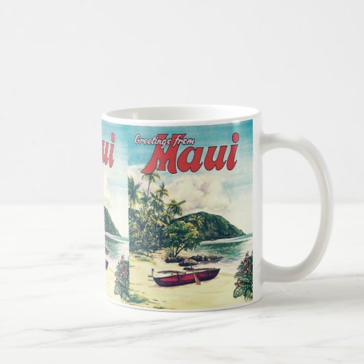 Grüße aus Maui, Hawaii Kaffeetasse (Rechts)