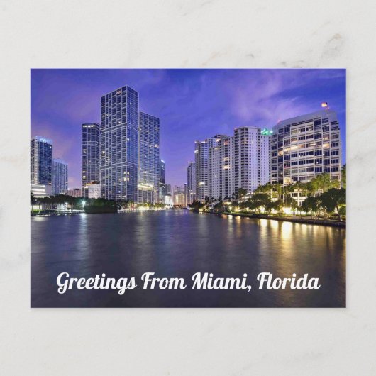 Grüße aus Miami, Florida Postkarte (Vorderseite)