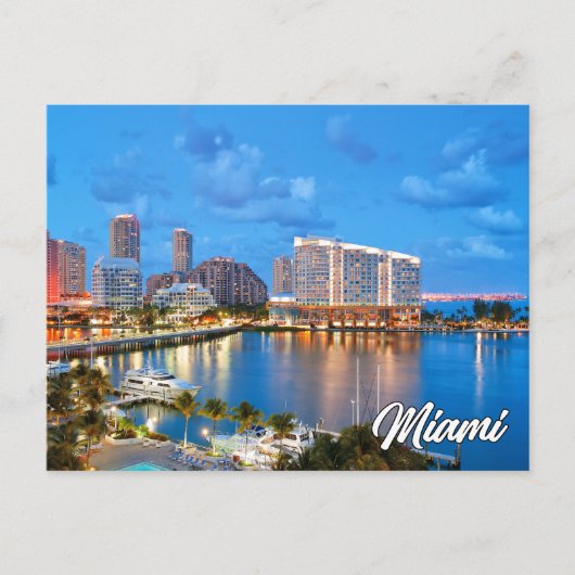 Grüße aus Miami, Florida, USA Postkarte (Vorderseite)
