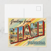 Grüße aus Miami, Florida Vintag Postkarte (Vorne/Hinten)