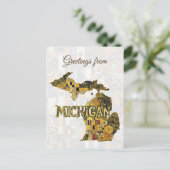 Grüße aus Michigan Postkarte (Stehend Vorderseite)