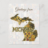 Grüße aus Michigan Postkarte (Vorderseite)