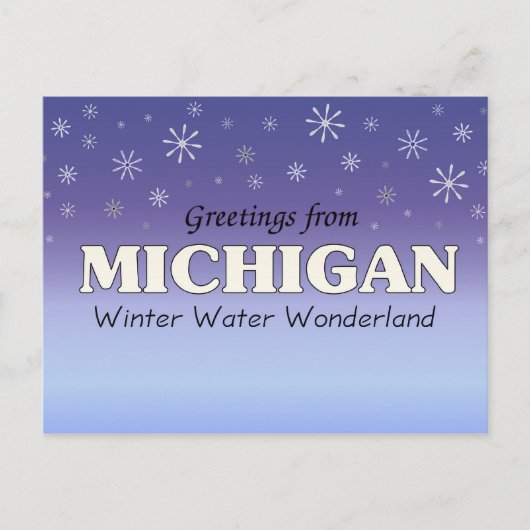 Grüße aus Michigan Postkarte (Vorderseite)
