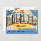 Grüße aus Midland Postkarte (Vorne/Hinten)