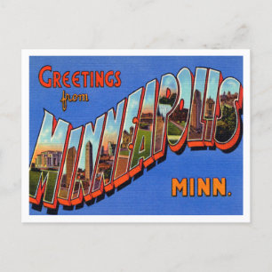 Grüße aus Minneapolis, Minnesota Reise Postkarte