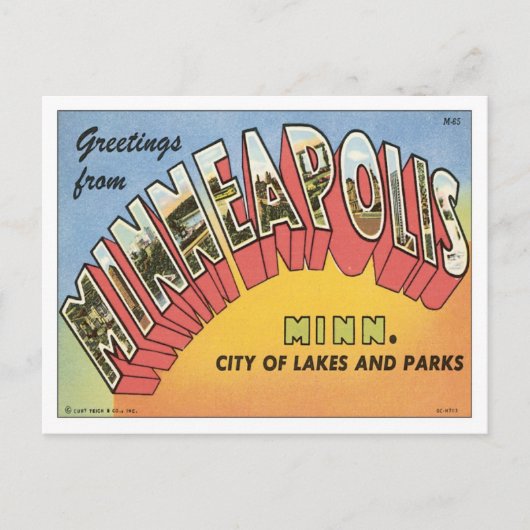 Grüße aus Minneapolis Postkarte (Vorderseite)