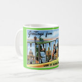 Grüße aus Minnesota! Kaffeetasse (Vorderseite Links)