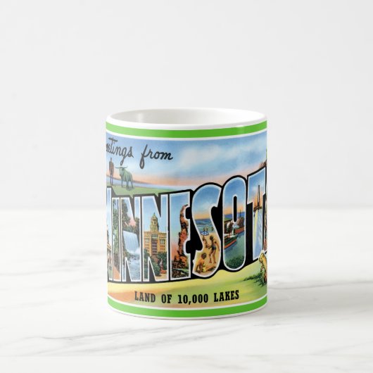 Grüße aus Minnesota! Kaffeetasse (Mittel)