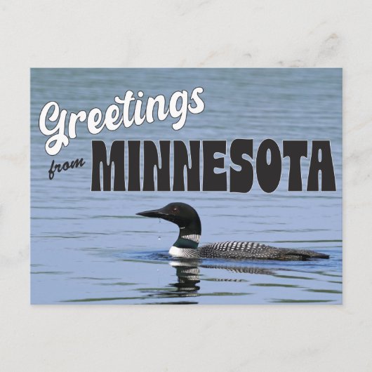 Grüße aus Minnesota mit gemeinsamer Lounge Postkarte (Vorderseite)
