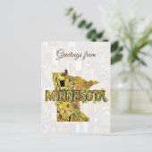 Grüße aus Minnesota Postkarte (Stehend Vorderseite)