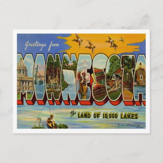 Grüße aus Minnesota Postkarte (Vorderseite)