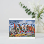Grüße aus Minnesota Postkarte (Stehend Vorderseite)