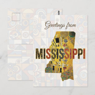 Grüße aus Mississippi Postkarte