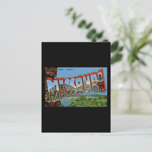 Grüße aus Missouri Postkarte (Stehend Vorderseite)