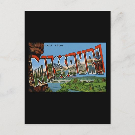 Grüße aus Missouri Postkarte (Vorderseite)