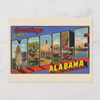 Grüße aus Mobile Alabama Brief Postkarte