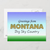 Grüße aus Montana Postkarte (Vorne/Hinten)