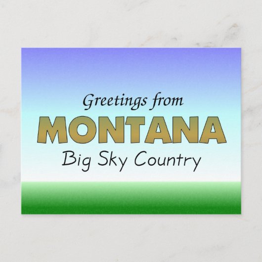 Grüße aus Montana Postkarte (Vorderseite)