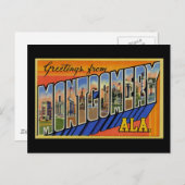 Grüße aus Montgomery Alabama Postkarte (Vorne/Hinten)