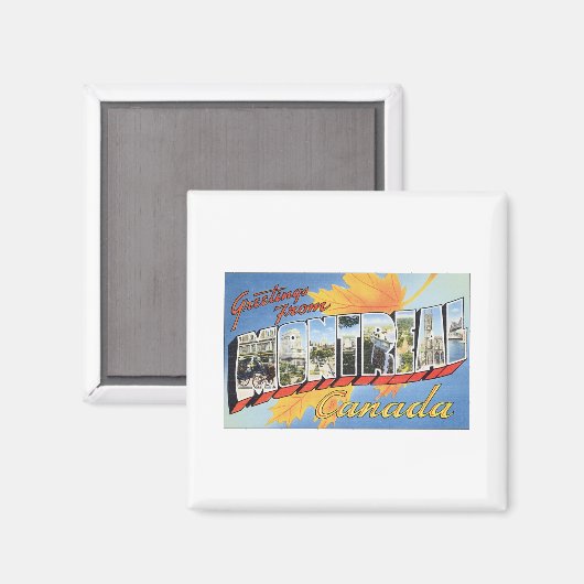 Grüße aus Montreal, Kanada Magnet (Vorderseite/Rückseite)