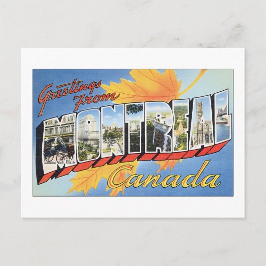 Grüße aus Montreal, Kanada Postkarte (Vorderseite)