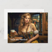 Grüße aus München! Bierzeltstimmung Postkarte (Vorne/Hinten)