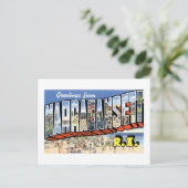 Grüße aus Narragansett, Rhode Island! Retro Postkarte (Stehend Vorderseite)