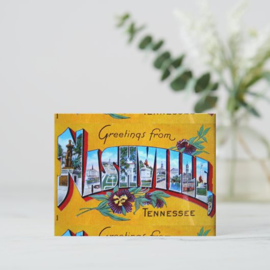 Grüße aus Nashville Postkarte (Stehend Vorderseite)