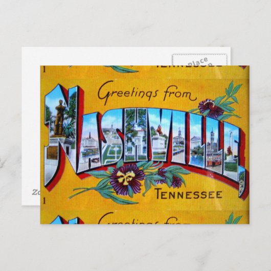 Grüße aus Nashville Postkarte (Vorne/Hinten)