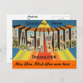 Grüße aus Nashville Postkarte (Vorne/Hinten)