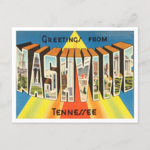 Grüße aus Nashville, Tennessee Vintage Travel Postkarte