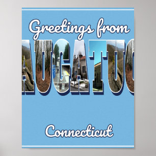 Grüße aus Naugatuck, Connecticut Fotoabzug Poster