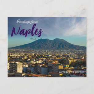 Grüße aus Neapel Italien Mount Vesuvioius Postkarte