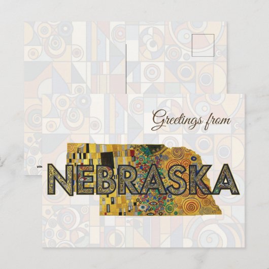 Grüße aus Nebraska Postkarte (Vorne/Hinten)