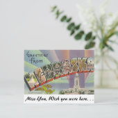 Grüße aus Nebraska Postkarte (Stehend Vorderseite)