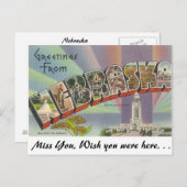 Grüße aus Nebraska Postkarte (Vorne/Hinten)