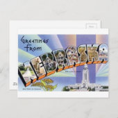 Grüße aus Nebraska Postkarte (Vorne/Hinten)